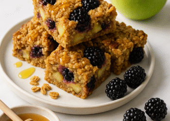 Blackberry and apple Oat Breakfast Bars