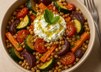 Roast Veg and Barley bowl | Vegetarian recipes